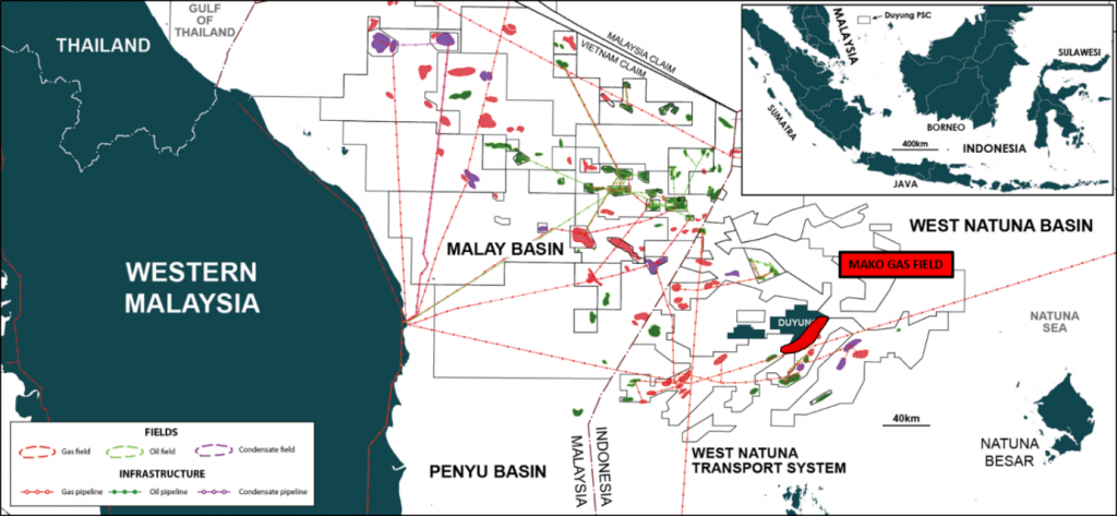 Mako Gas Field, Duyung PSC, Indonesia